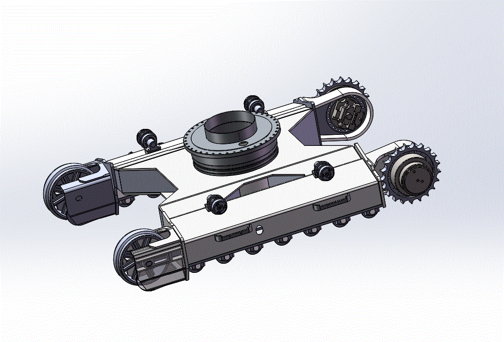 小松PC200-8液压挖掘机行走装置Solidworks三维图纸模型.zip