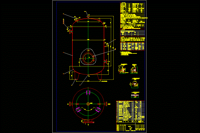 10立方米储气罐CAD图纸.dwg