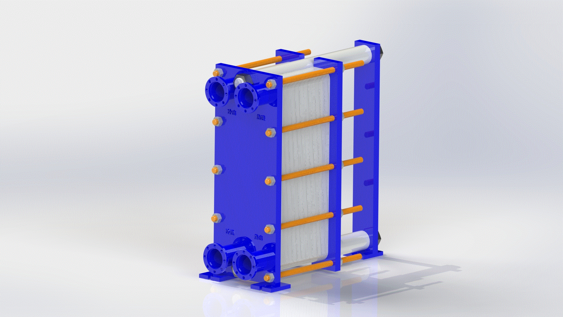 板式换热器SolidWorks三维图纸.zip