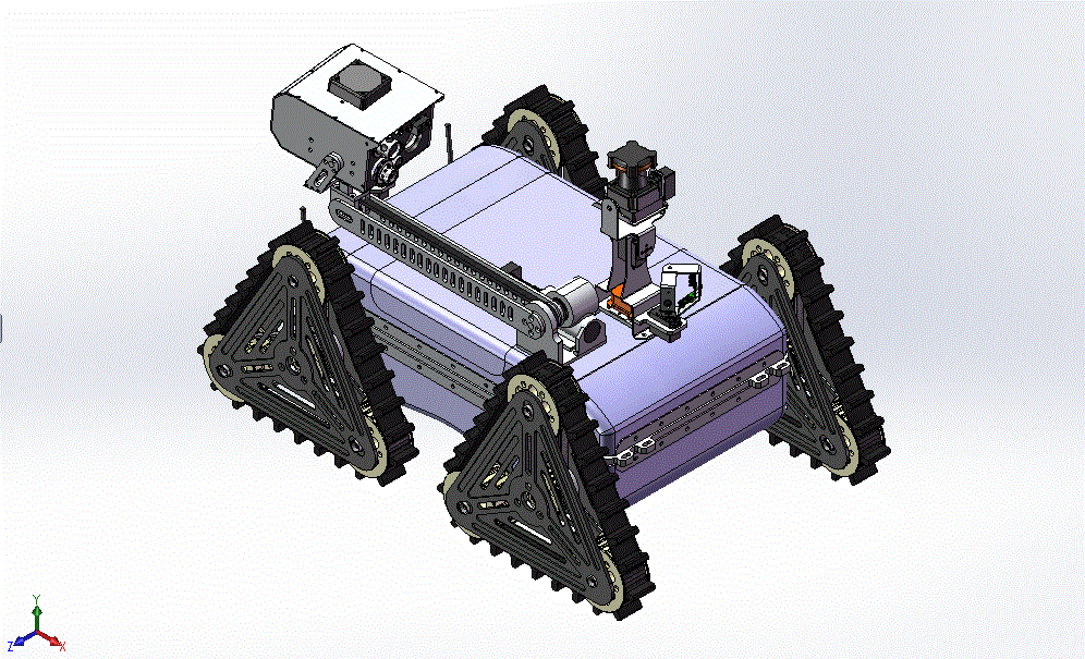 三角履带轮机器人SolidWorks设计三维图纸.zip