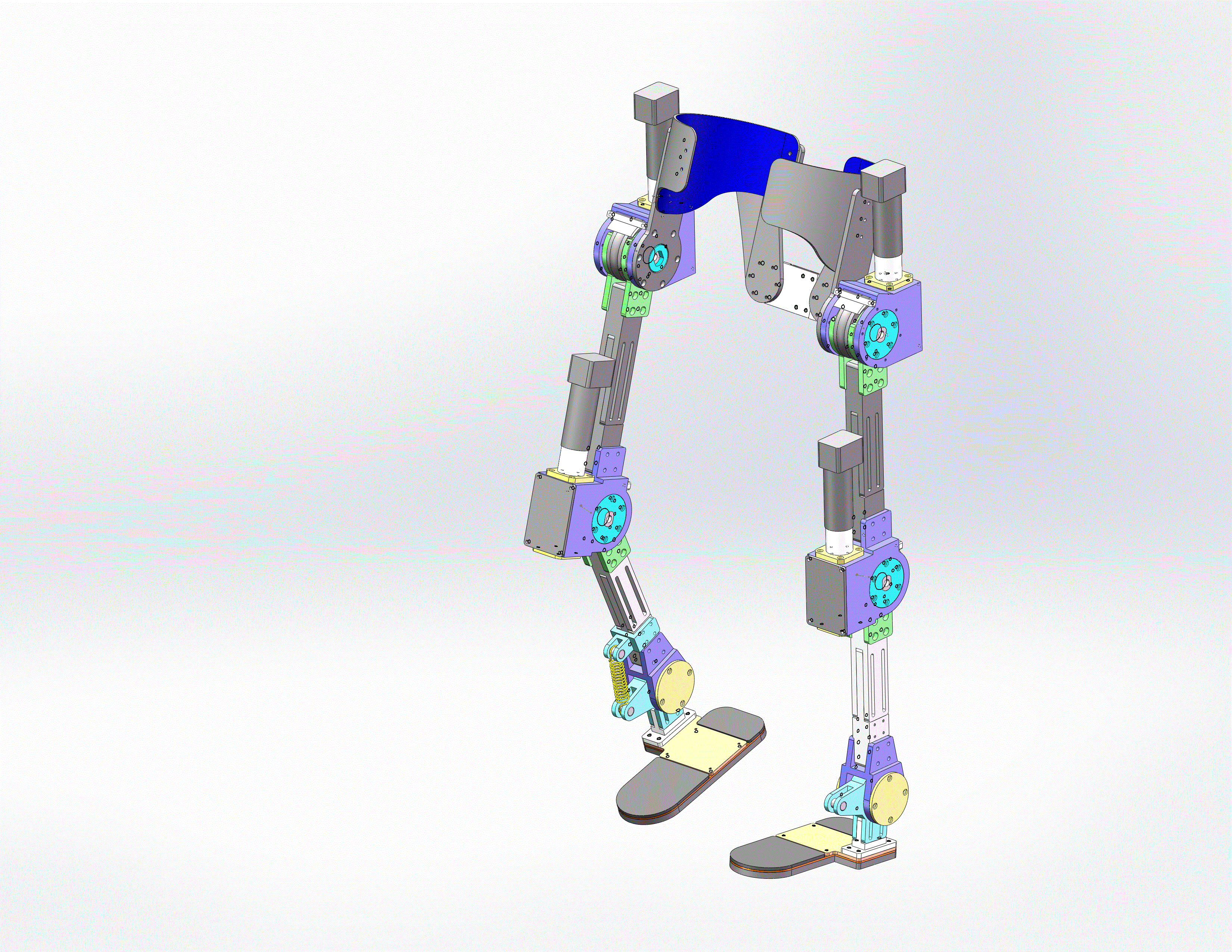 电机直驱全下肢外骨骼三维图纸3D模型.zip