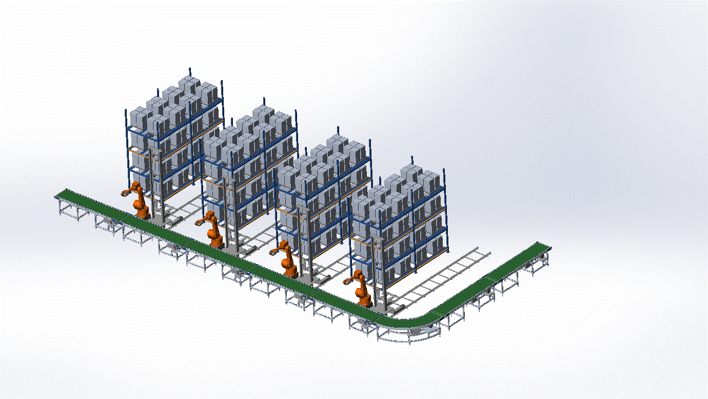 自动化立体仓库3D模型三维图纸.zip