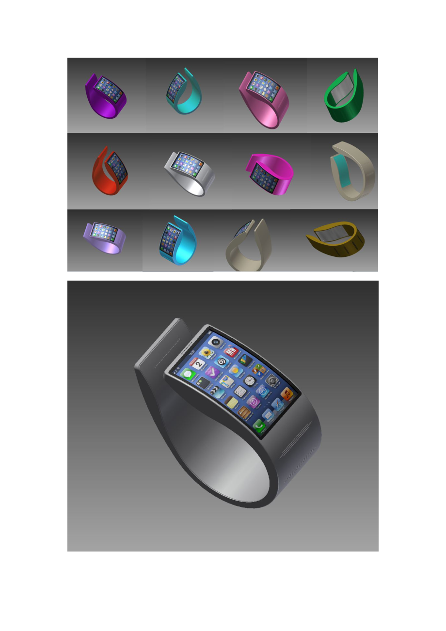 苹果Apple iWatch概念设计三维图纸.zip