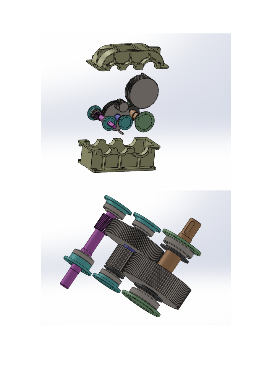 二级展开式圆柱斜齿轮减速器SolidWorks设计三维图纸.zip