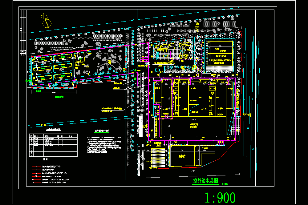 玻璃厂室外给水总CAD图.dwg