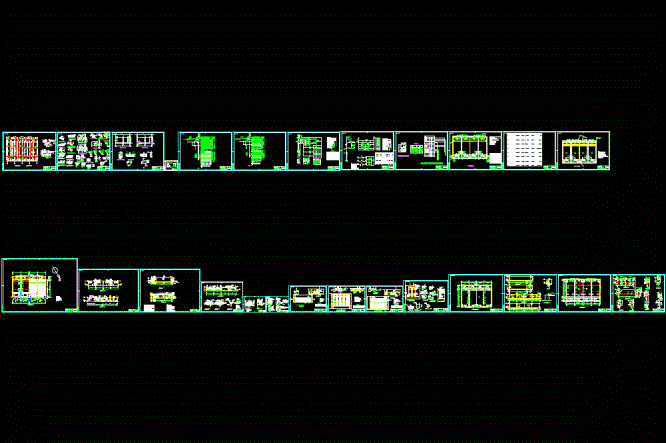 城市污水处理厂CASS生化池工艺结构电器自控CAD图.dwg