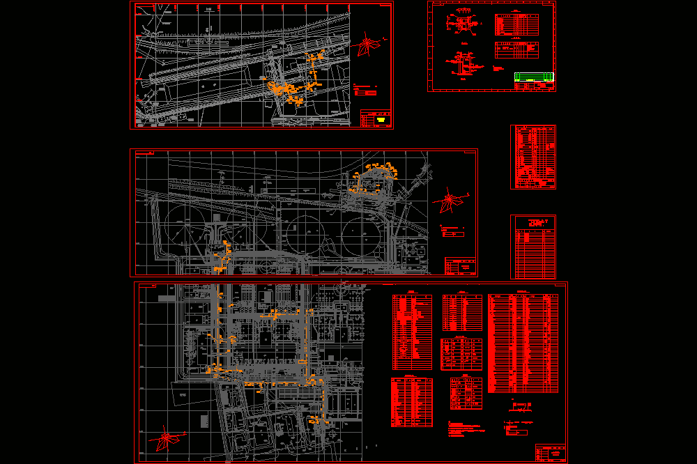 电厂厂区排水施工CAD图.dwg