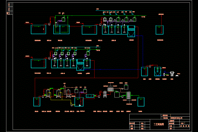 电路板废水处理工程工艺流程CAD图.dwg
