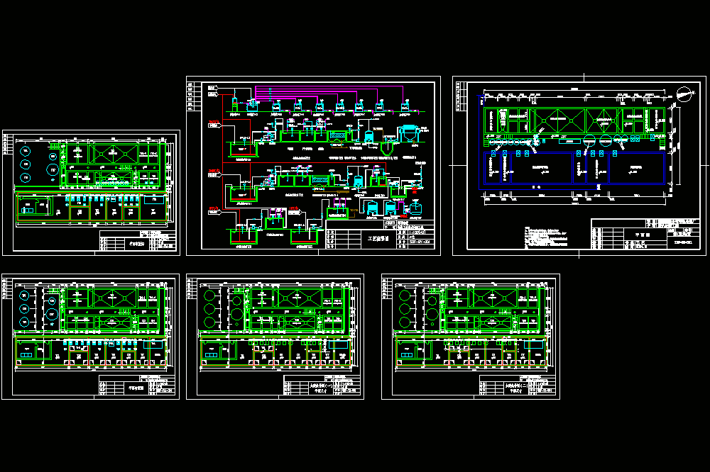 电镀废水处理CAD总图.dwg