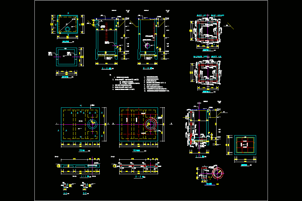 顶管工作井及接收井大样CAD图.dwg