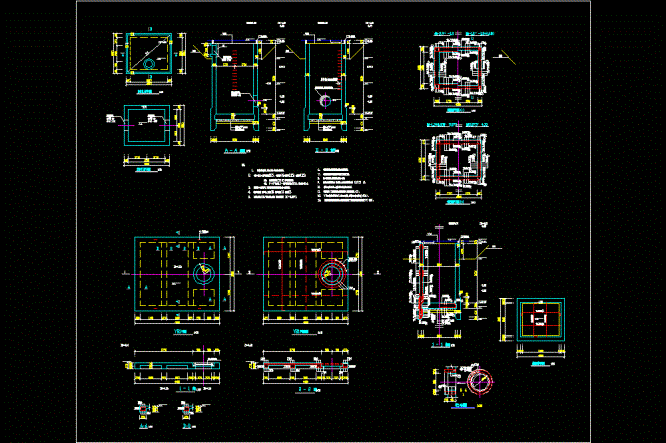 顶管工作井及接收井大样CAD图.dwg