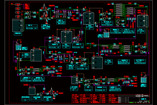 电子厂废水回用工艺CAD图.dwg