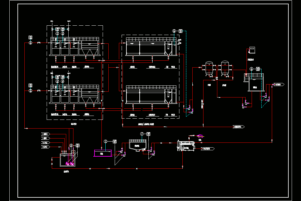 废水车间工艺流程CAD图.dwg