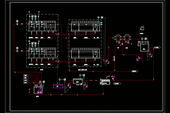 废水车间工艺流程CAD图.dwg