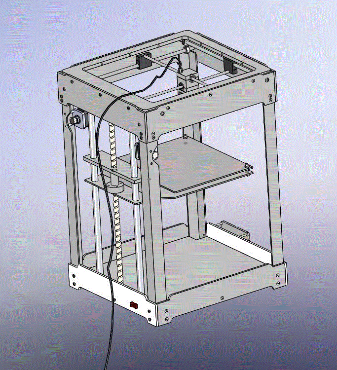 3D打印机设计图纸SW三维模型.zip