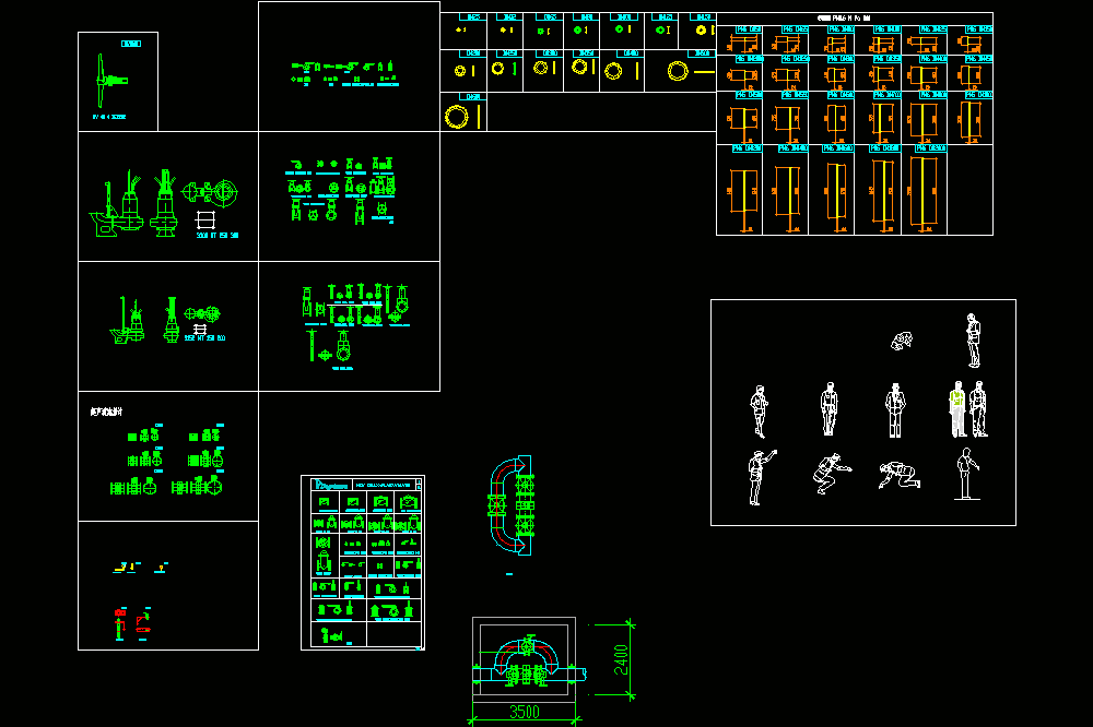 常用的管阀件CAD图块.dwg