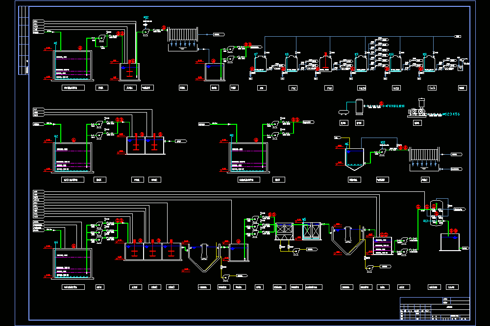 光伏废水处理工艺流程CAD图.dwg
