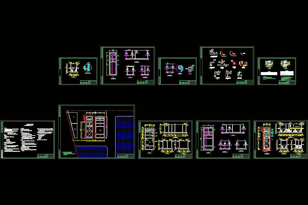 铝氧化废水处理土建施工CAD图.dwg