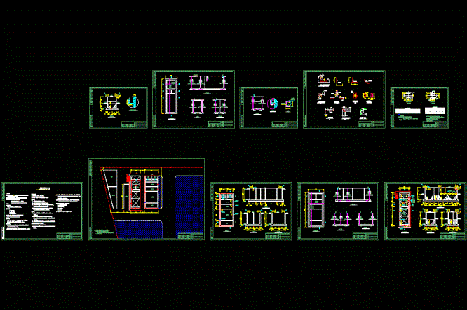 铝氧化废水处理土建施工CAD图.dwg
