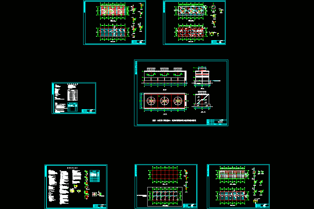 冷却塔结构施工CAD图纸.dwg