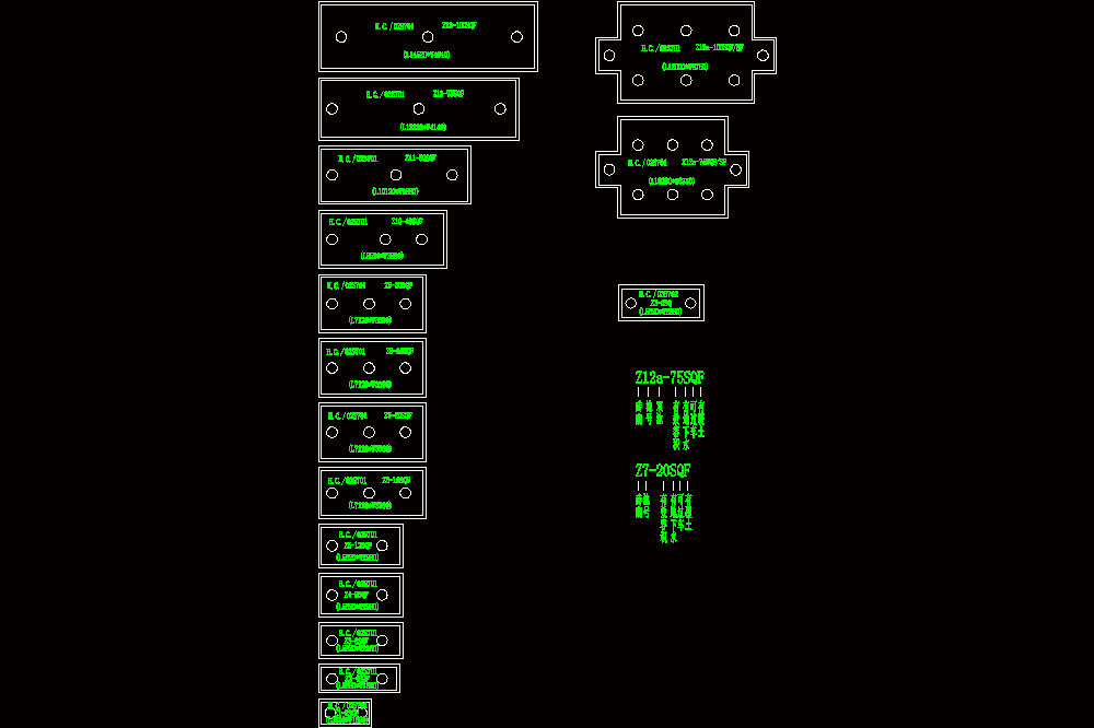 各类规格型号砖砌化粪池设计CAD图.dwg