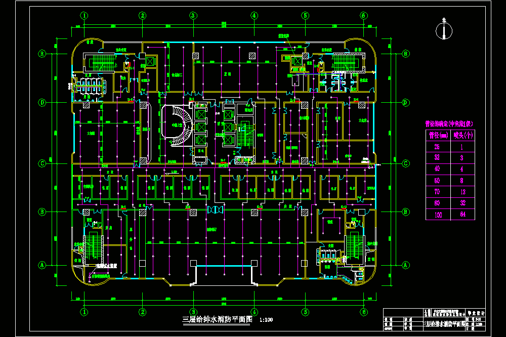 中山大厦建筑给水排水工程设计（CAD图纸+说明书）.zip