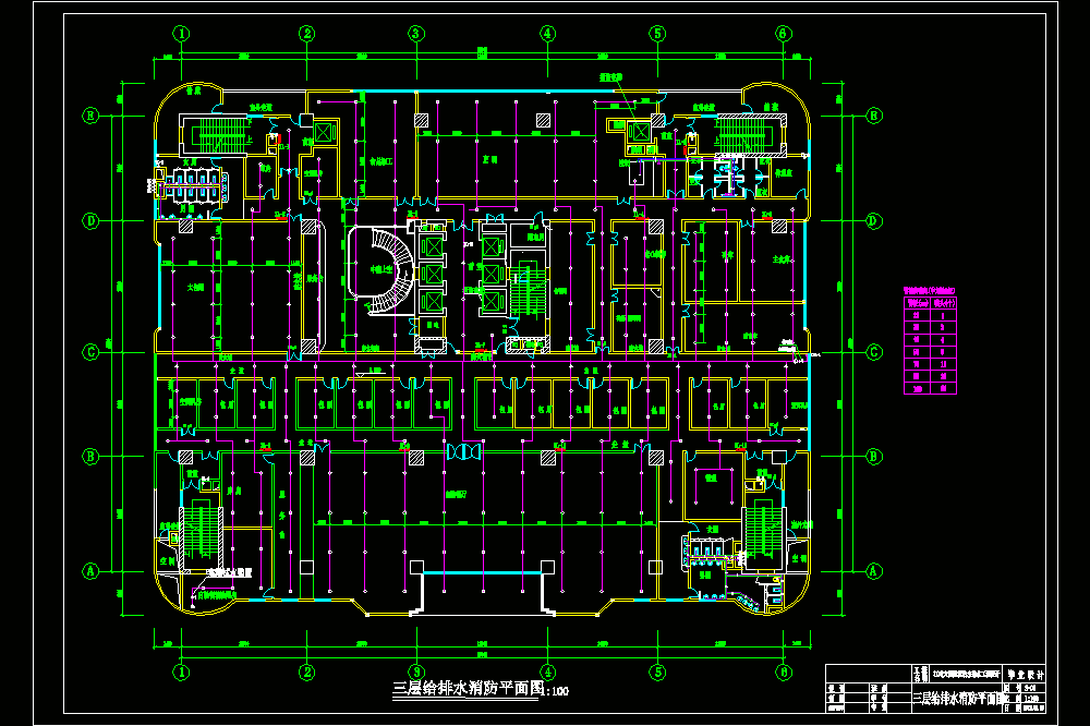 江南大厦建筑给水排水工程设计（CAD图纸+说明书）.zip