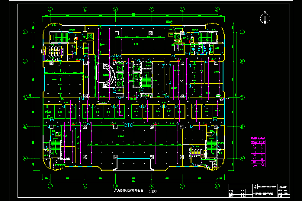 丰源大厦建筑给水排水工程设计（CAD图纸+说明书）.zip