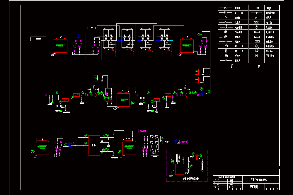 5T超纯水工艺流程CAD图.dwg