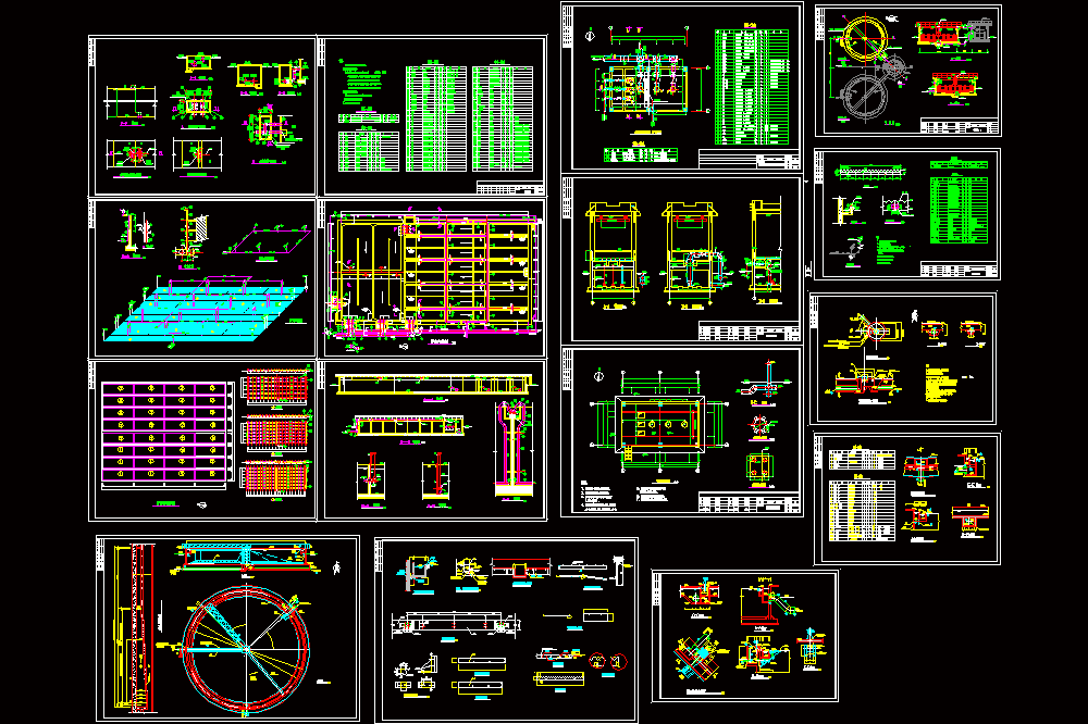 A2O工艺污水处理厂设计施工CAD图(.dwg