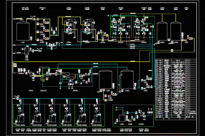30TH膜法（UF+RO）中水回用流程CAD图.dwg