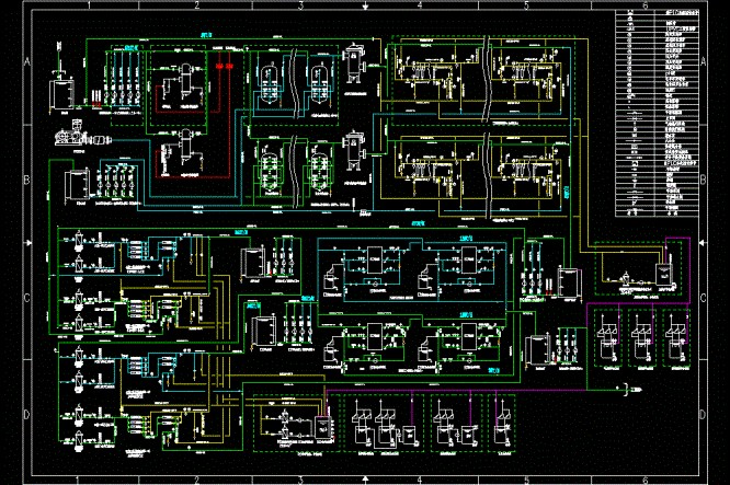150TH全膜法净水工艺流程CAD图.dwg