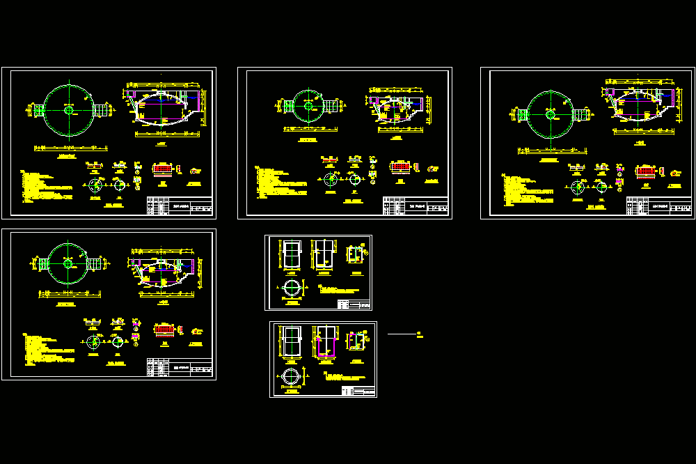 30.50.80.100立方沼气池施工CAD图详图.dwg