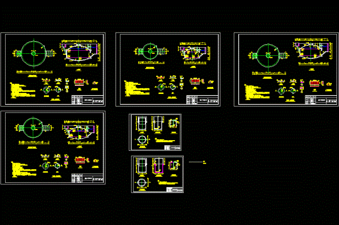 30.50.80.100立方沼气池施工CAD图详图.dwg