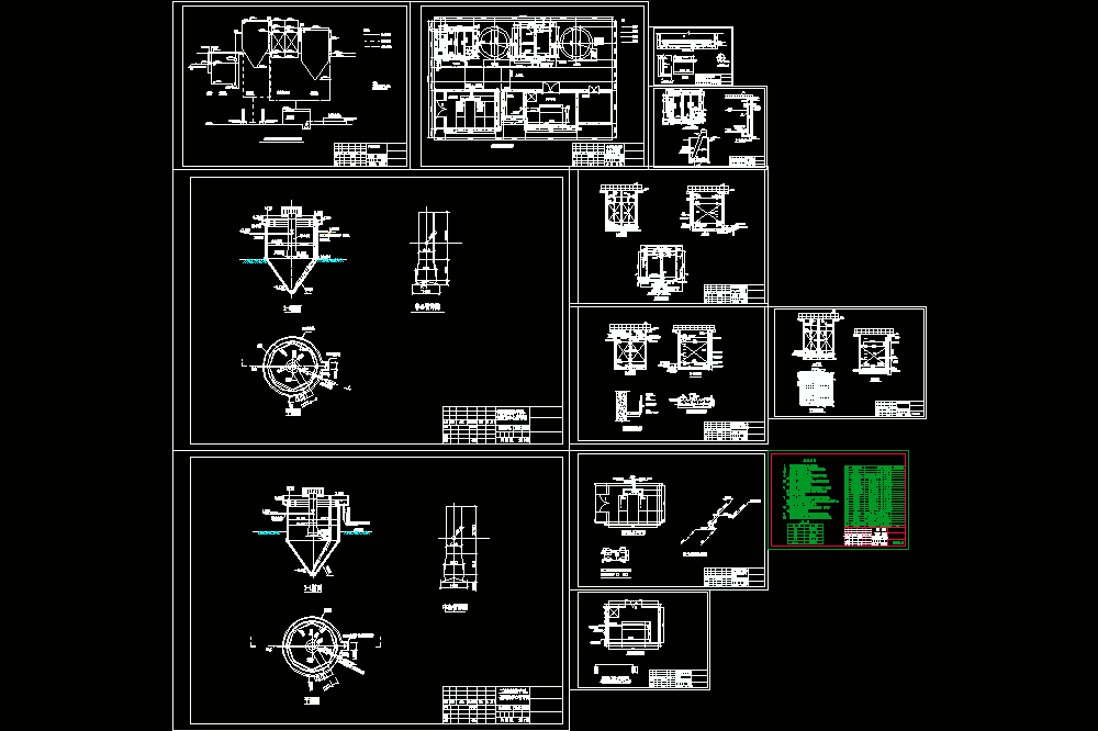 120M3_d接触氧化工艺组图池工艺CAD组图.dwg