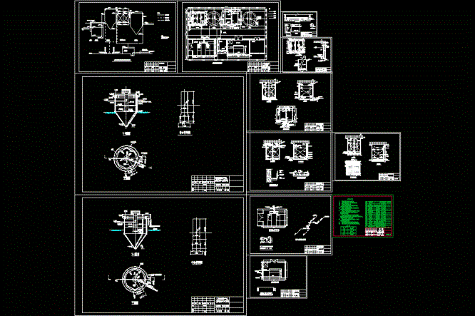120M3_d接触氧化工艺组图池工艺CAD组图.dwg