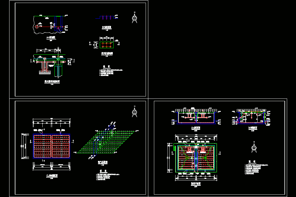 800吨生活污水SBR池CAD图纸.dwg