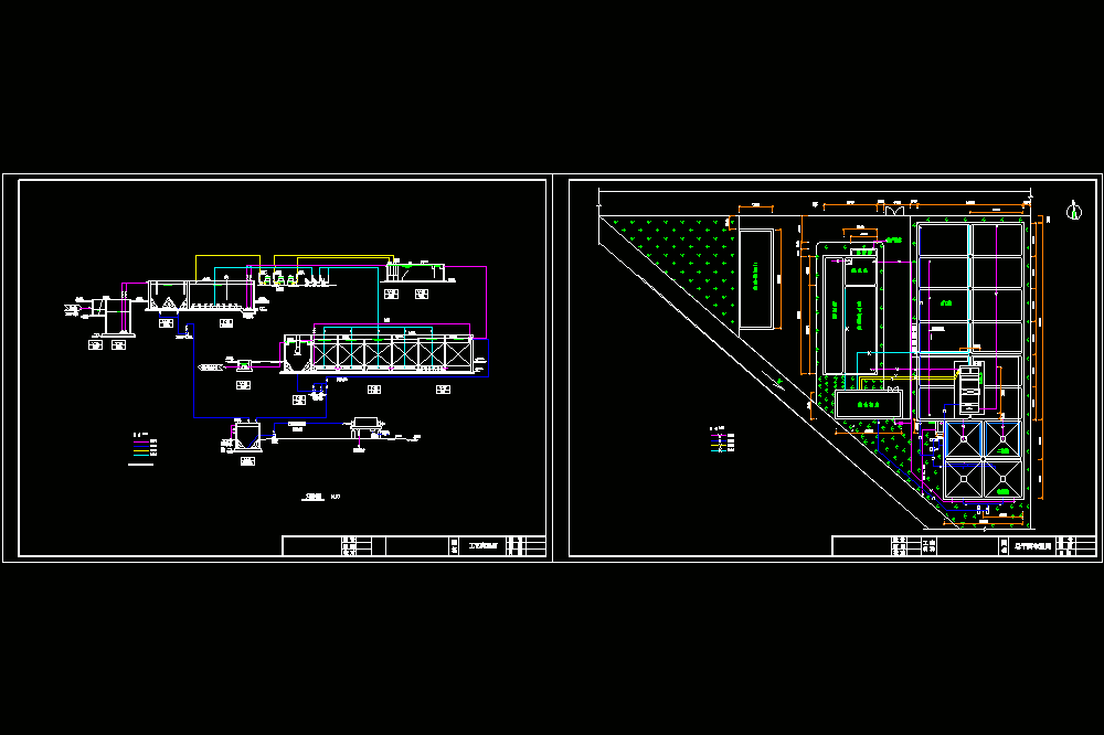 A2O法工艺流程及平面CAD图.dwg
