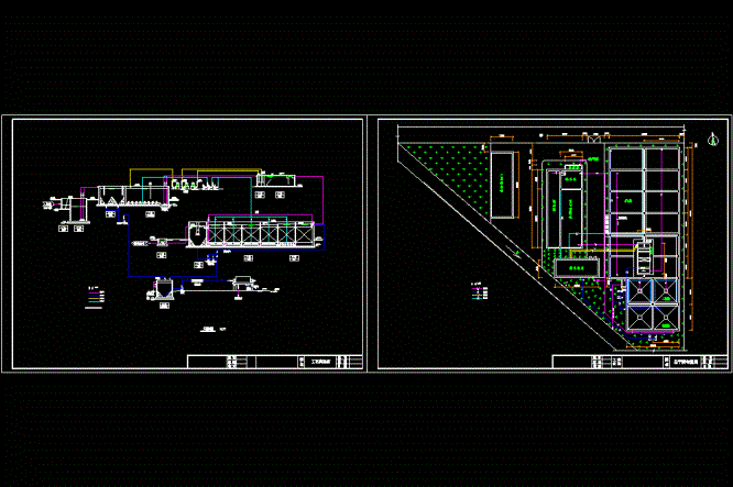 A2O法工艺流程及平面CAD图.dwg