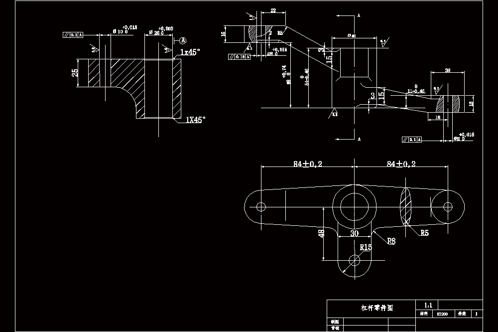 等臂杠杆机械加工工艺及直径8杠杆专用夹具设计CAD图纸+说明书.zip