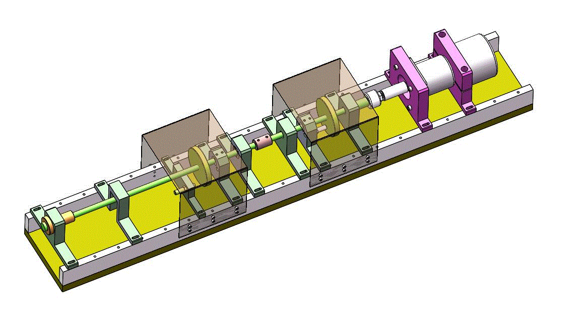 双跨柔性转子实验装置设计CAD图纸+SolidWorks三维模型+说明书.zip