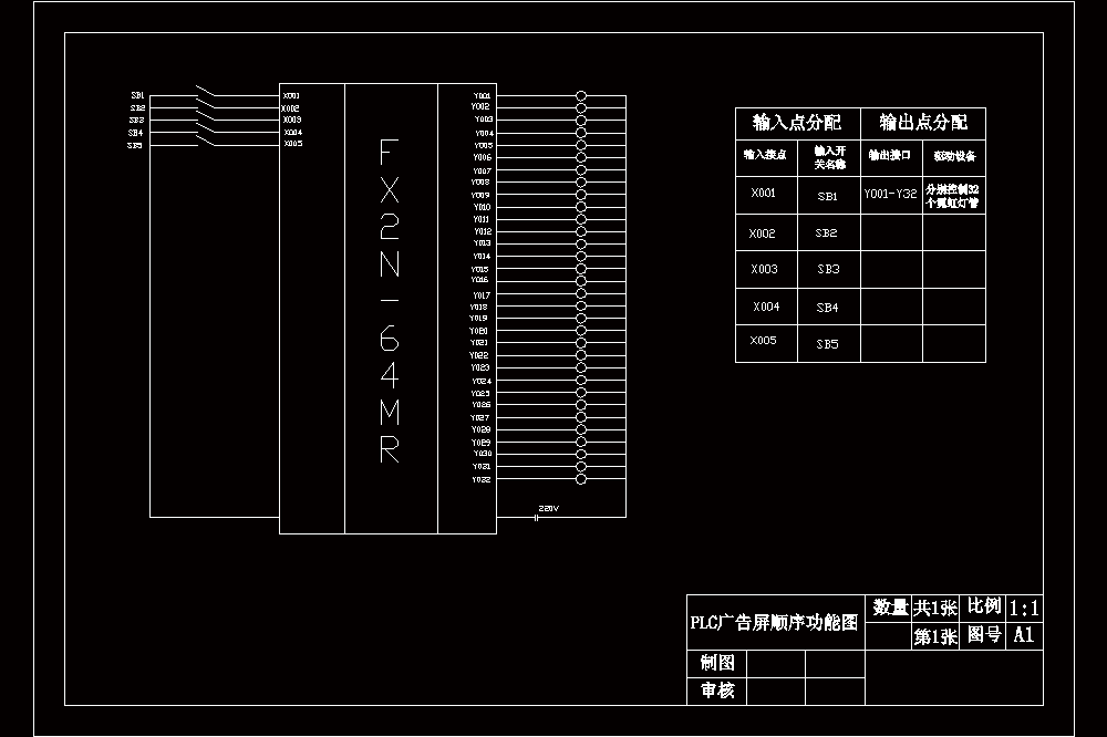 PLC广告屏设计【含7张CAD图纸】.zip