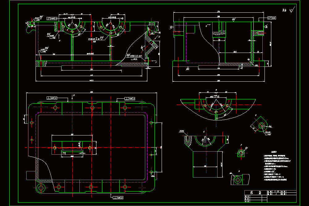 一级减速器底座(一号图).dwg