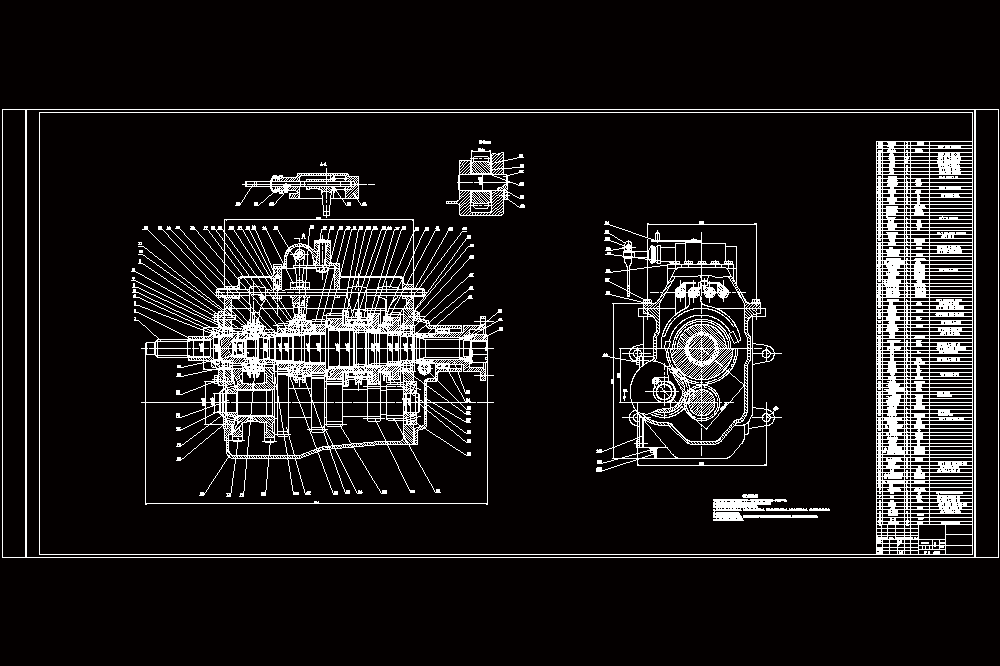 货车三轴六档变速器设计CAD、PDF图纸.zip