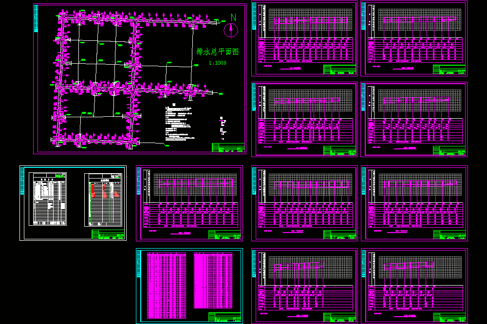 南方某城市道路排水CAD图.dwg