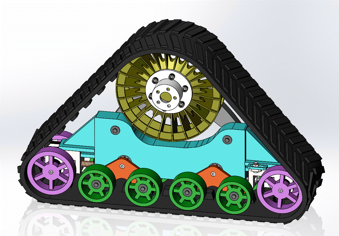 三角履带轮3D模型三维SW建模.zip