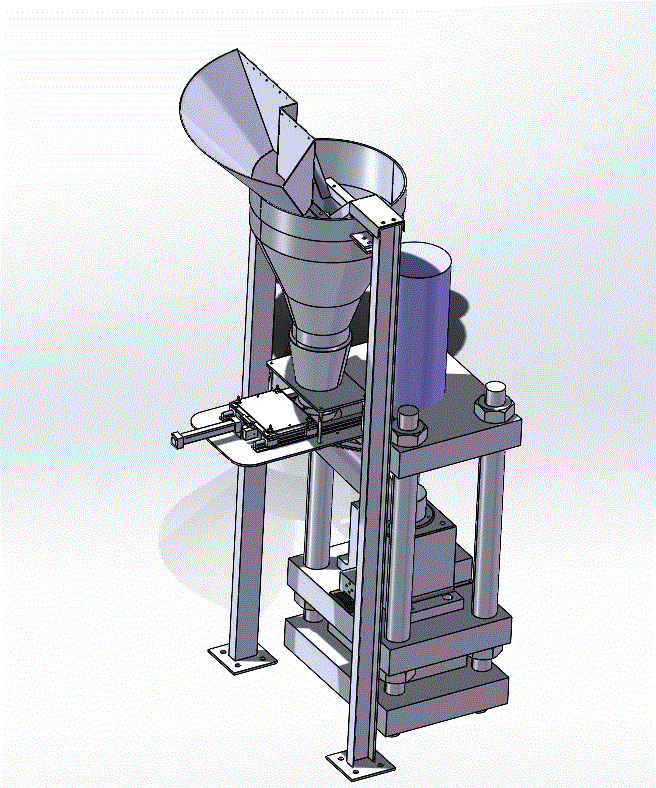 金属压块机机械设计（solidworks三维模型+说明书+CAD图纸）.zip