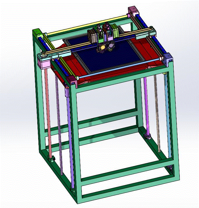 独立双喷头工业级3D打印机SW三维图纸模型.zip