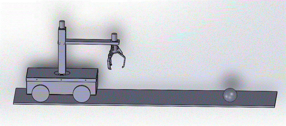 基于Solidworks的抓物机器车机构设计及运动仿真【四轮移动机器人抓取机器人】（CAD图纸+三维模型+说明书）.zip