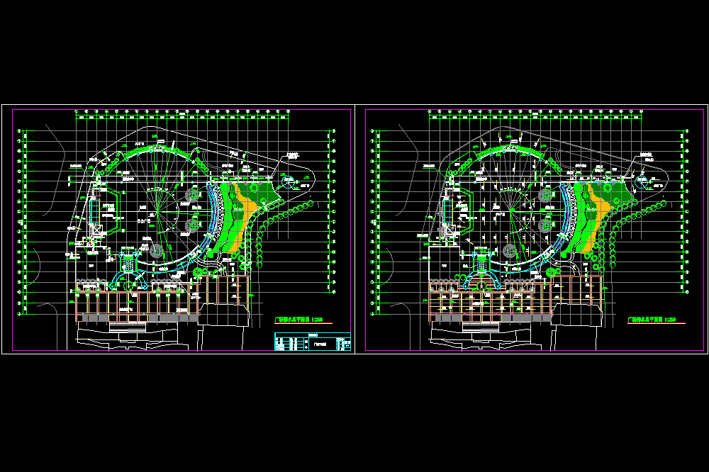 渝北广场总平面排水CAD图.dwg